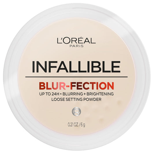 HOTL'Oreal Paris Infallible Blur-fection Longwear Loose Setting Powder, Blurring Face Powder With Up to 24HRs of Wear, Translucent Light, 1 Kit