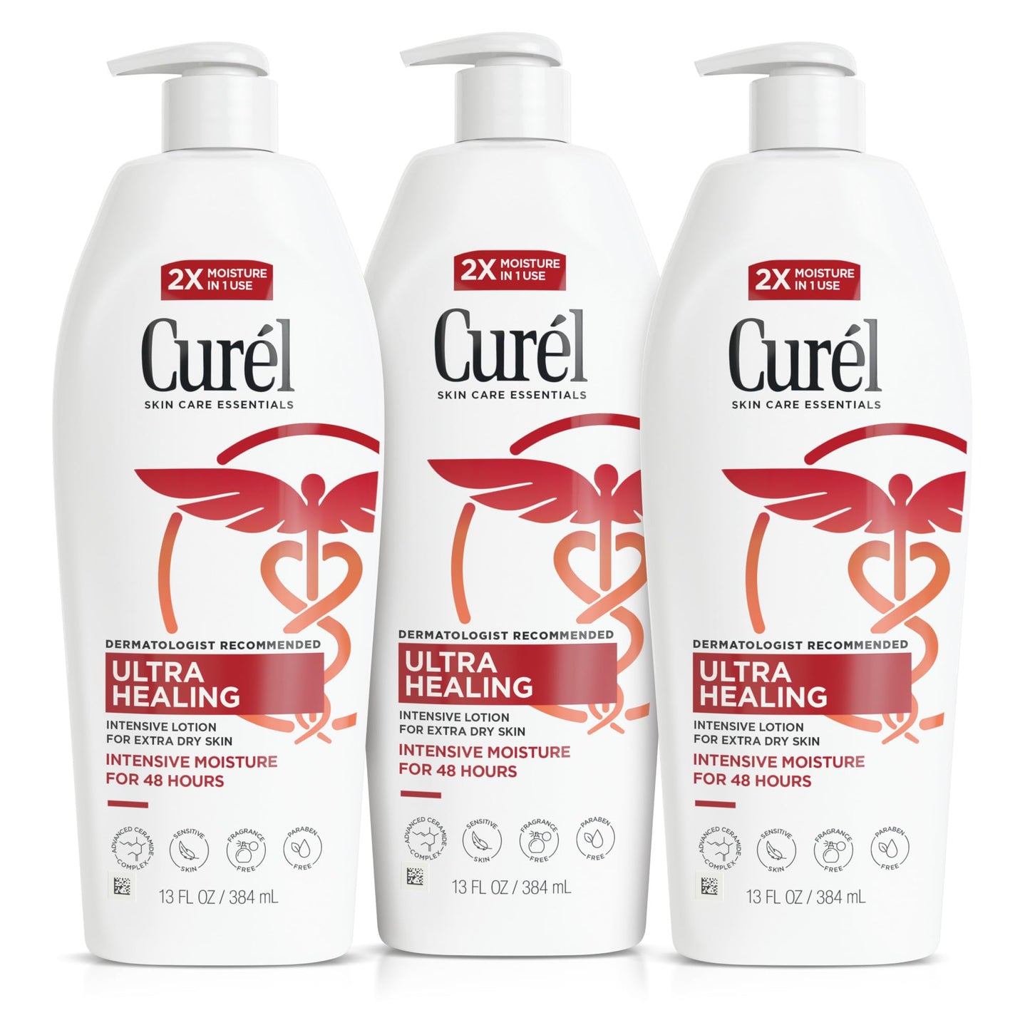 HOTCurel Ultra Healing Intensive Fragrance-Free Lotion For Extra-Dry Skin, Dermatologist Recommended, Ideal for Sensitive Skin, Cruelty Free, Paraben Free, 20 Oz | Repairs Moisture Barrier, Ceremides, Dry & Sensitive Skin, Eczema-Prone, Dermatologist Reco
