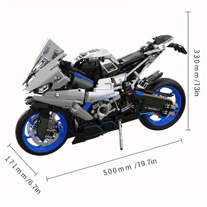 1988-Piece Heavy Motorcycle Building Blocks Set - Classic Simulation Model, Durable Abs Construction, Perfect For Collectors & Hobbyists Age
