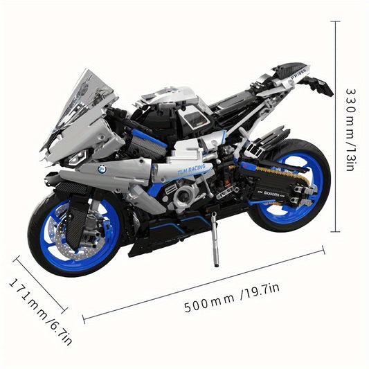 1988-Piece Heavy Motorcycle Building Blocks Set - Classic Simulation Model, Durable Abs Construction, Perfect For Collectors & Hobbyists Age