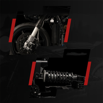 1981-Piece Cool Dark Motorcycle & Racing Car Building Blocks Set - 1:5 Scale Diy Model Kit For Teens & Adults, Durable Abs Material, Perfect