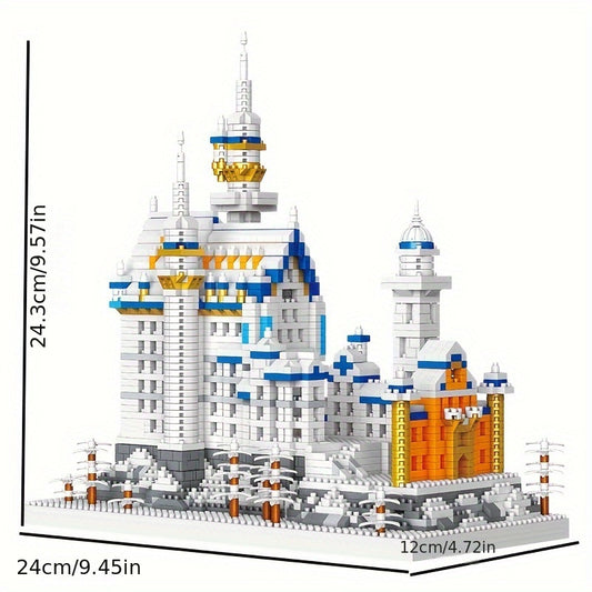 2790pcs Miniature Building Blocks Of World Famous Landmarks, Swan Lake Castle, A World Landscape Architectural Model, Assembly Toy, Gift, De
