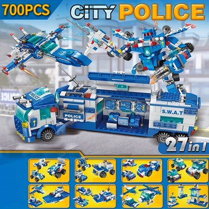 Department Car Building Blocks, City Patrol Police Toy, Vehicle Truck Action Figures Brick Toys For Children, Role-Play Toys For Boys