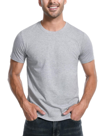 HOTPioneer Camp Mens Bamboo Shirts Ultra Soft Plain Tshirts for Men Cooling Crew Neck Casual Basic Tee Shirt Undershirt