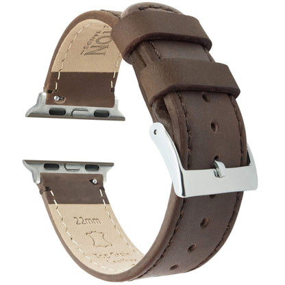 HOTBARTON WATCH BANDS - Top Grain Leather Watch Bands Compatible with Apple Watch Models - 1, 2, 3, 4, 5, 6, 7, 8, 9, 10, SE, Ultra & Ultra 2