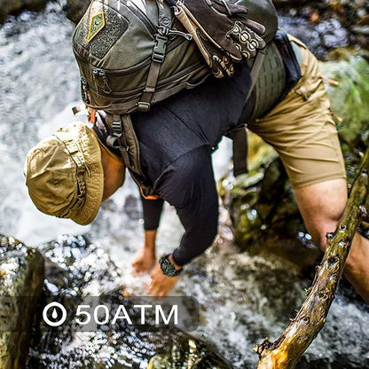 HOTMens Tactical Military Digital Watch, 23-in-1 Survival Multi-Functional Army Outdoors Waterproof Camouflage Sports Watches Dual Display Analog LED Electronic Wristwatches with Compass Paracord Band