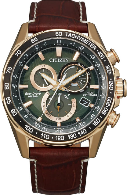 HOTCitizen Men's Eco-Drive Sport Luxury PCAT Chronograph Watch