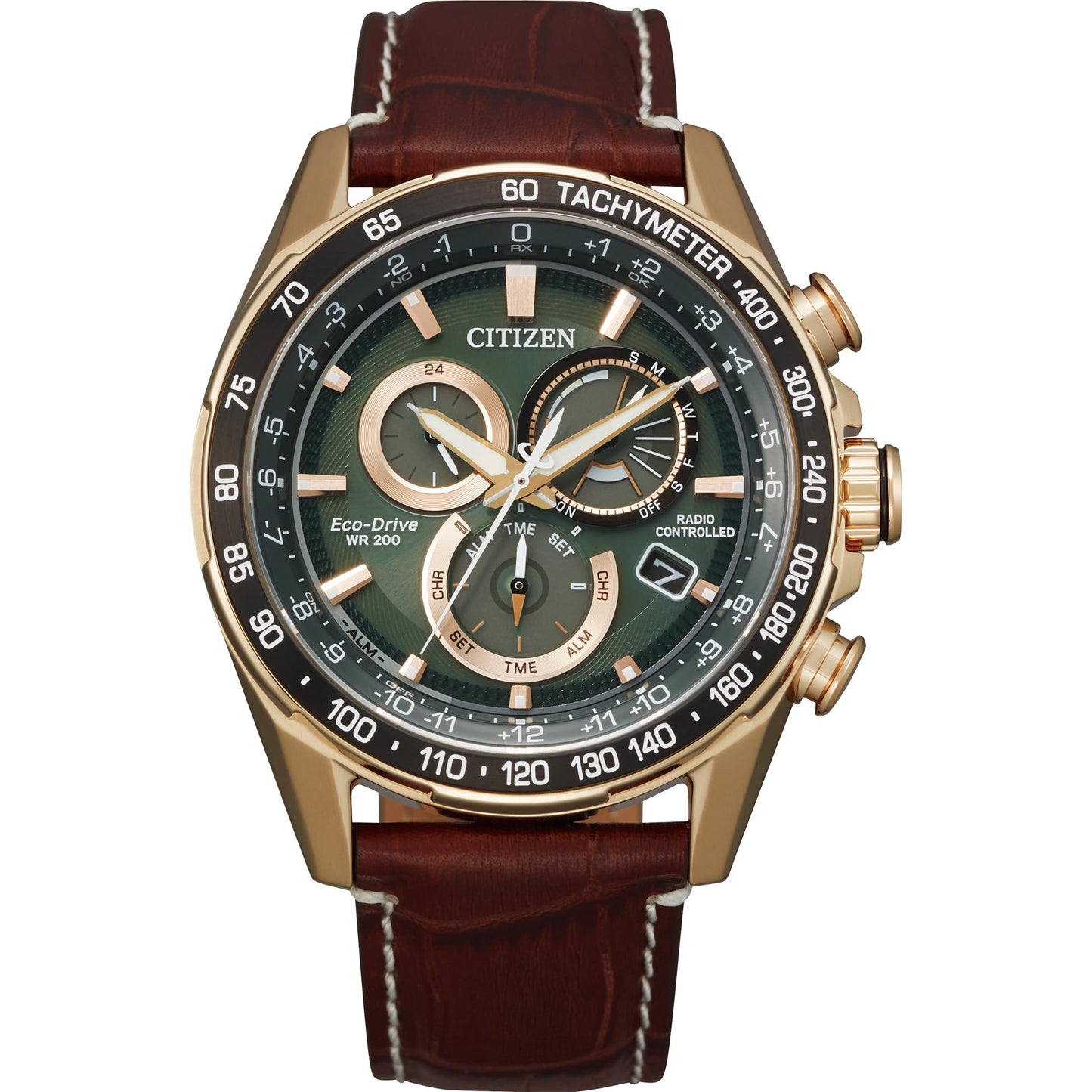 HOTCitizen Men's Eco-Drive Sport Luxury PCAT Chronograph Watch