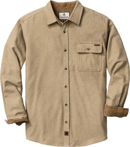 HOTLegendary Whitetails Mens Long Sleeve Button Down 100% Cotton Flannel Shirt