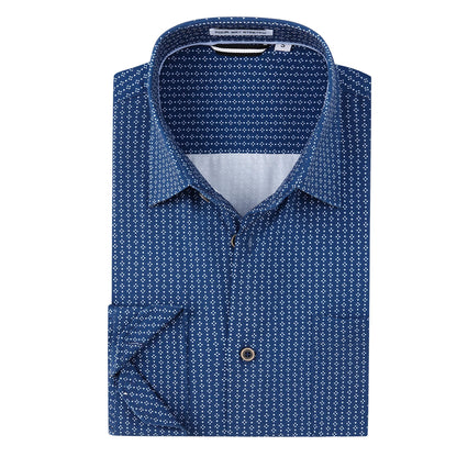 HOTAlex Vando Mens Printed Dress Shirts Regular Fit Casual Button Down Shirt | Wrinkle resistant, Machine washable, Contrast on inner collar & cuff, True-to-size cut, Business & Daily, Easy outfit pairing