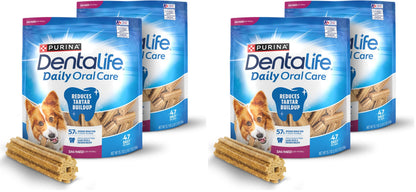 HOTDentaLife Daily Oral Care Dog Treats for Small and Medium Dogs, Chewy Dental Treat to Freshen Breath and Fight Tartar, Chicken Flavor - 40 ct. Pouch