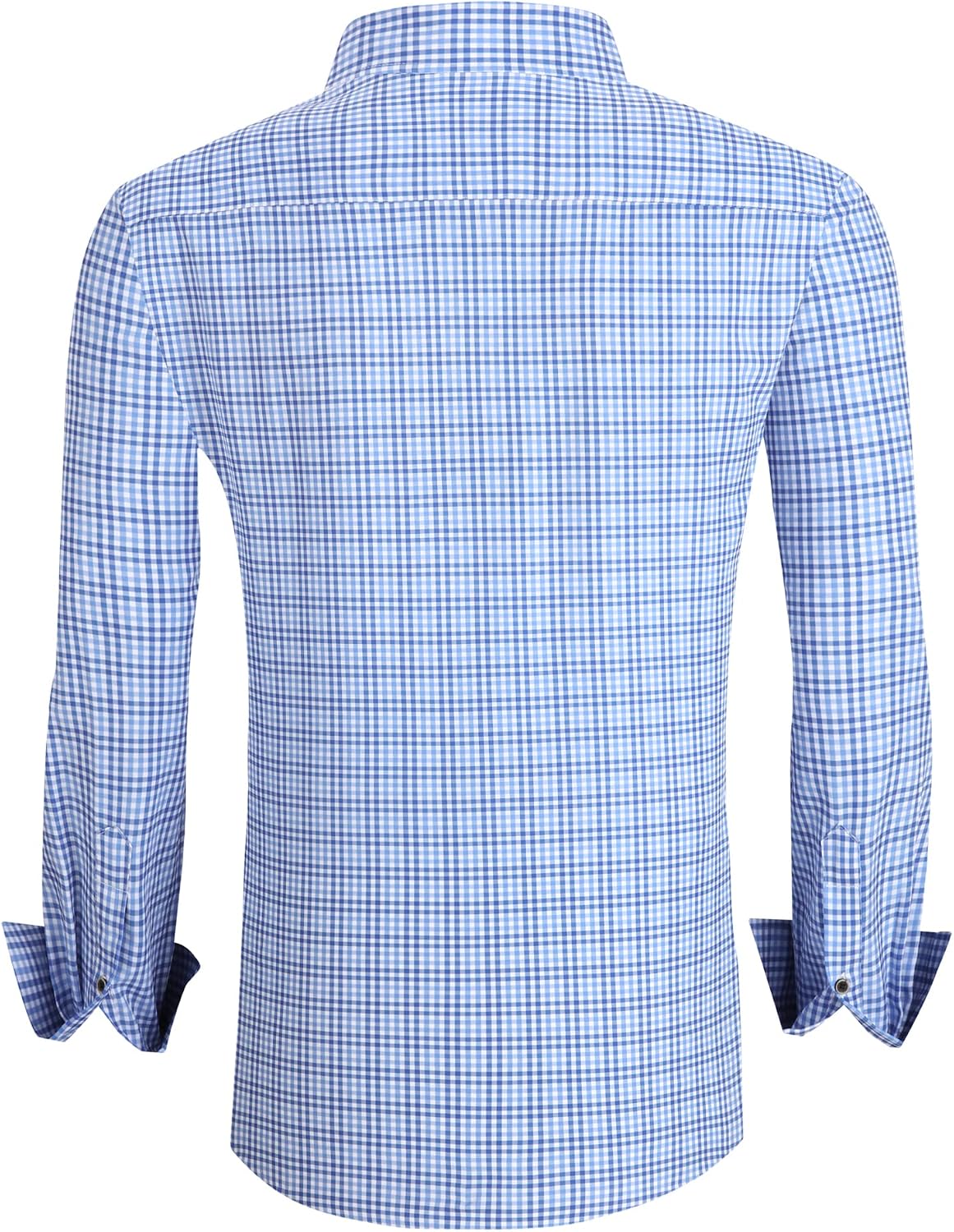 HOTAlex Vando Mens Wrinkle Free 4-Way Stretch Print Business Casual Shirt | Wrinkle resistant, Machine washable, Classic check Pattern, True-to-size cut, Business & Daily, Easy outfit pairing
