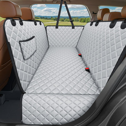 HOTURPOWER Dog Car Seat Cover for Pets 100% Waterproof Seat Cover Hammock 600D Heavy Duty Scratch Proof Nonslip Durable Soft Back Seat Covers for Cars and SUVs