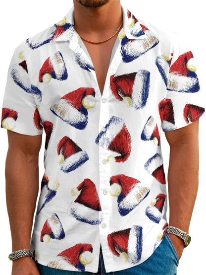 HOTDFZ Funny Hawaiian Shirts for Men Summer Beach Short Sleeve Button Down Shirt Theme Party Shirt