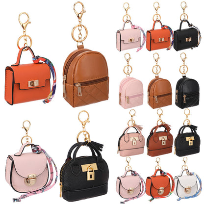 HOTHsei 12 Pcs Mini Backpack Keychain Small Coin Purses for Women Tiny Cute Makeup Bag with Keychain, Mini Pocket Tote Handbag Bag Charm Change Pouch Lipstick Card Holder Organizer Gift (Elegant)