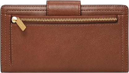 HOTFossil Women's Logan Leather Wallet RFID Blocking Tab Clutch