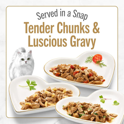 HOTPurina Fancy Feast Gourmet Wet Cat Food Variety Pack, Petites Gravy Collection, break-apart tubs, 24 servings - (Pack of 12) 2.8 oz. Tubs