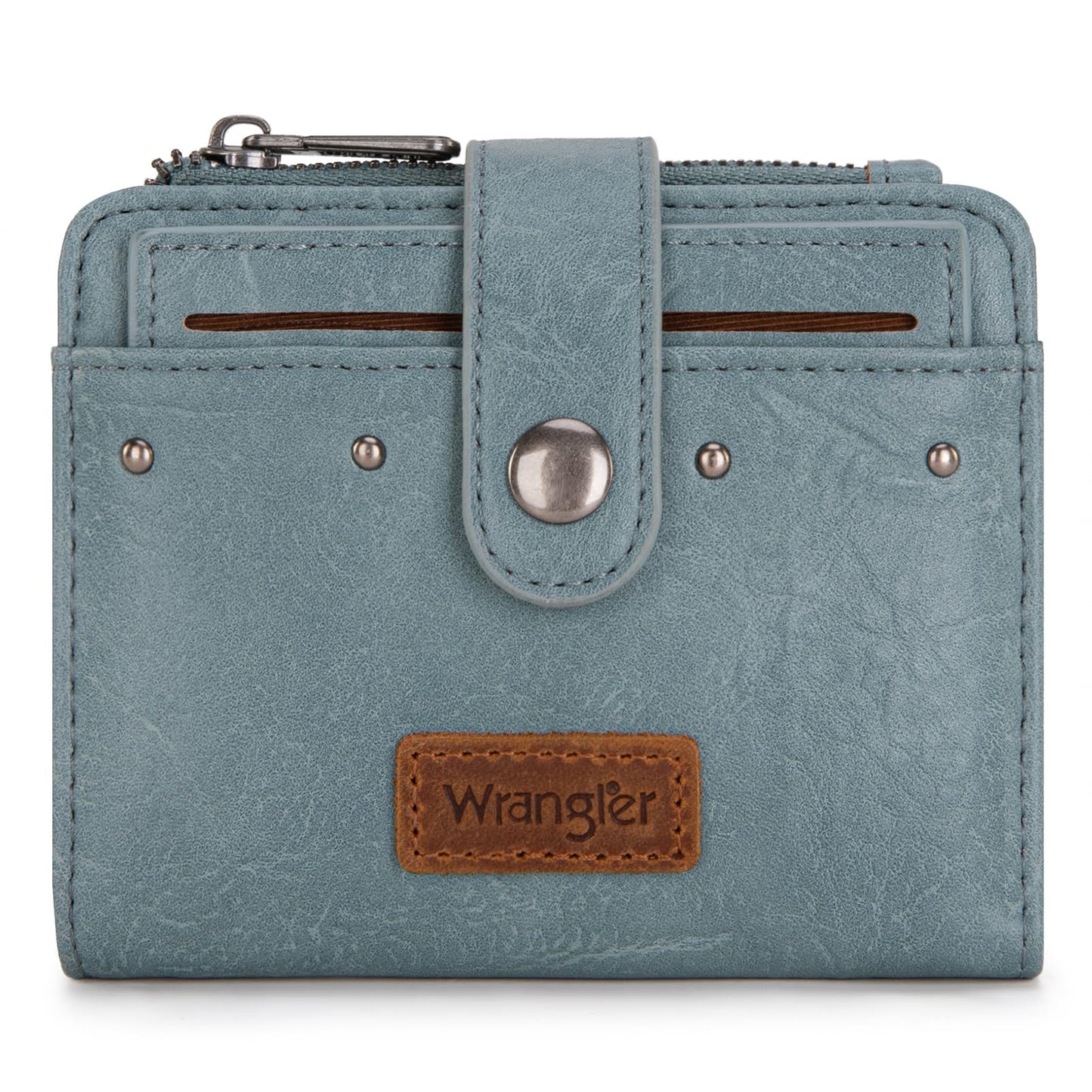 HOTMontana West X Wrangler Small Womens Wallet Leopard Print Women's Wallets, Card Cases & Money Organizers Small Bifold Card Wallet with Removable ID Window
