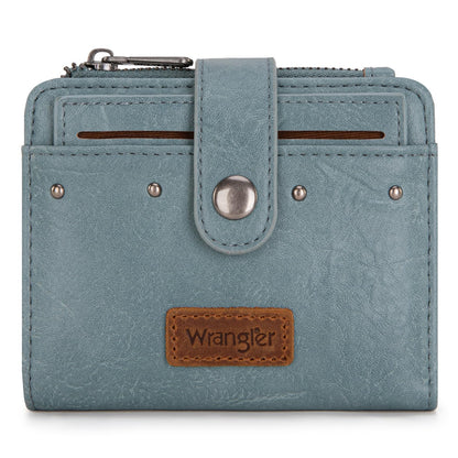 HOTMontana West X Wrangler Small Womens Wallet Leopard Print Women's Wallets, Card Cases & Money Organizers Small Bifold Card Wallet with Removable ID Window