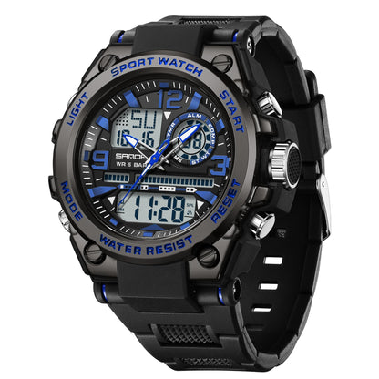 HOTKXAITO Men's Watches Sports Outdoor Waterproof Military Watch Date Multi Function Tactics LED Alarm Stopwatch