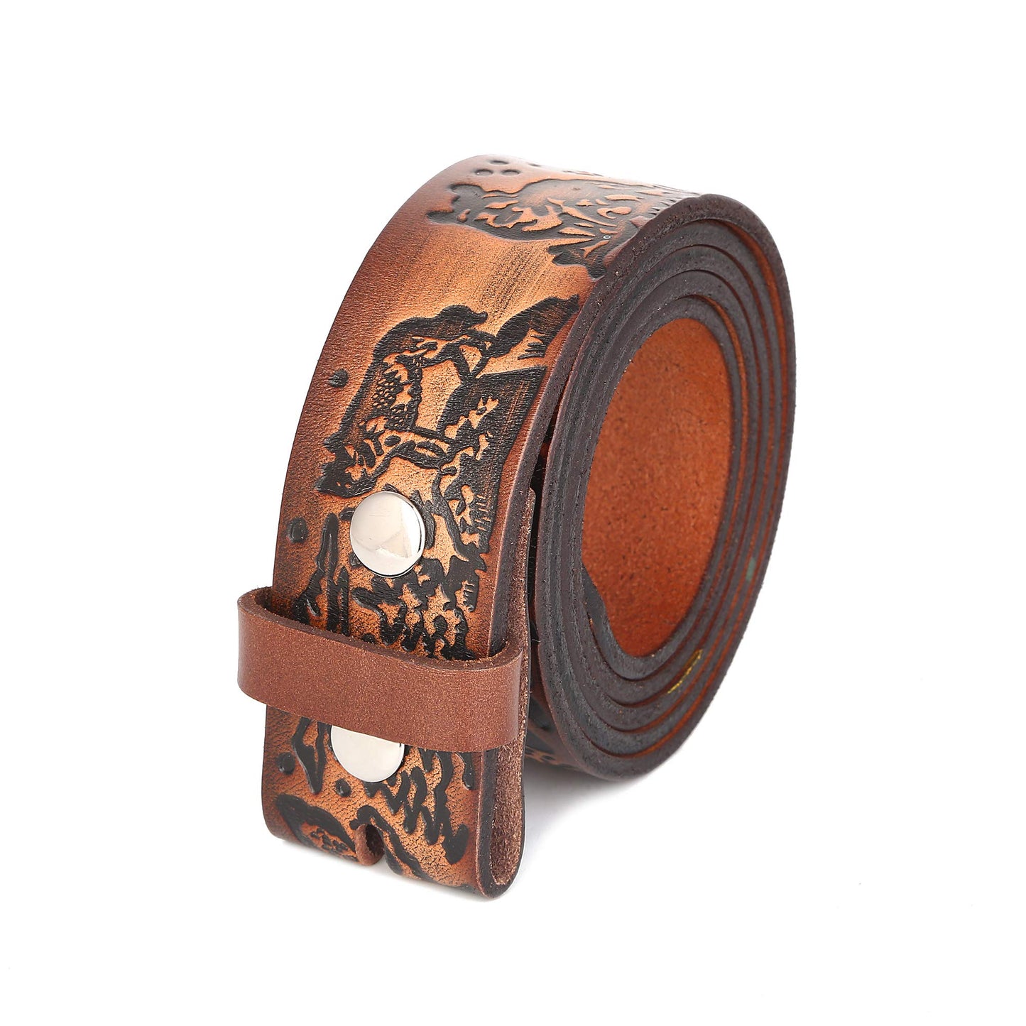 HOTGelante Genuine Full Grain Leather Belt Strap without Belt Buckle
