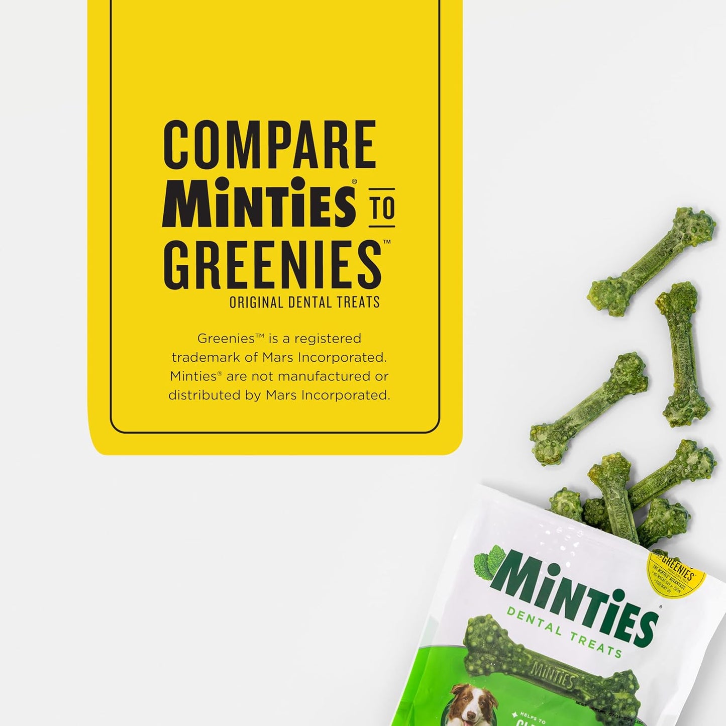 HOTMinties Dental Chews for Dogs, 40 Count, Vet-Recommended Mint-Flavored Dental Dog Treats for Medium Dogs, Bones Clean Teeth, Fight Bad Breath, and Removes Plaque and Tartar