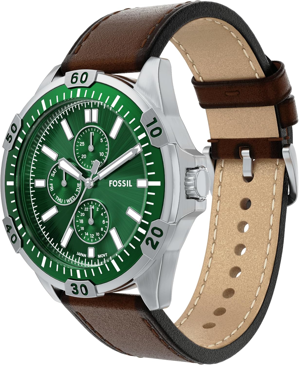 HOTFossil Men's Watch, Garrett Multifunction Stainless Steel Watch for Men