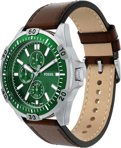 HOTFossil Men's Watch, Garrett Multifunction Stainless Steel Watch for Men