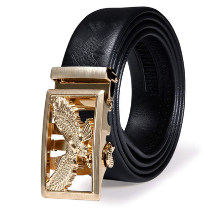 HOTDubulle Designer Mens Belts, Sliding Automatic Buckle Ratchet Dress Belt TOP Genuine Leather Strap Gifts