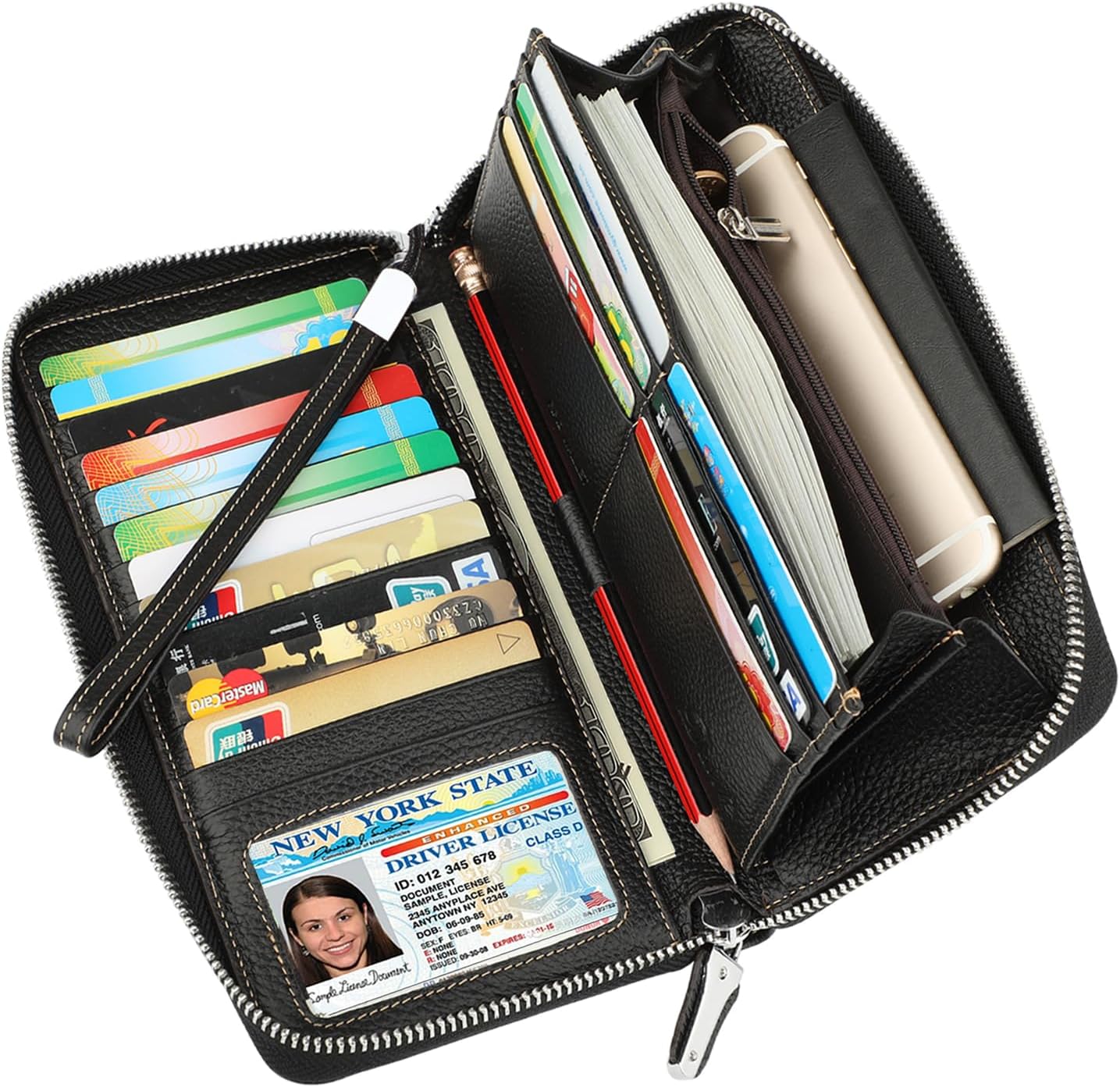 HOTLavemi Small Compact Women Wallet RFID Blocking Genuine Leather Bifold Purse with ID Windows