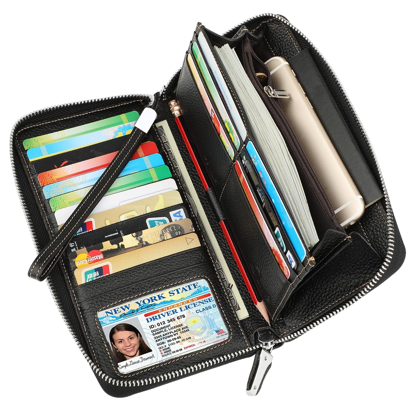 HOTLavemi Small Compact Women Wallet RFID Blocking Genuine Leather Bifold Purse with ID Windows
