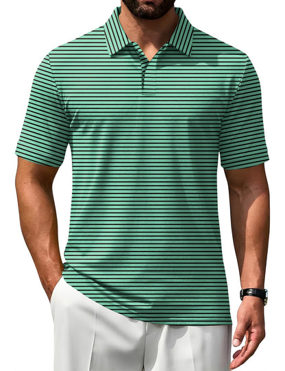 HOTPoriff Mens Polo Shirts Short Sleeve Golf Shirt Dry Fit Athletic T-Shirt Moisture Wicking Top (S-3XL)