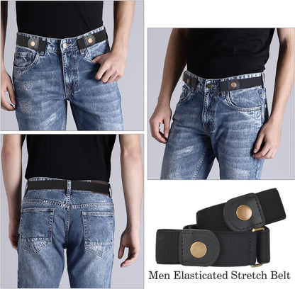 HOTXZQTIVE No Buckle Invisible Elastic Stretch Belt for Men/Women Fits waist 24-50in Father Day Gift