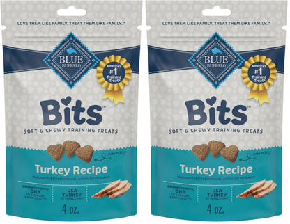 HOTBlue Buffalo Bits Beef Soft & Chewy Dog Treats, Bite-Sized for Training, Made with Real Beef & Enhanced with DHA, Heart-Shaped Dog Treats, Made in the USA with Natural Ingredients, 19 oz.