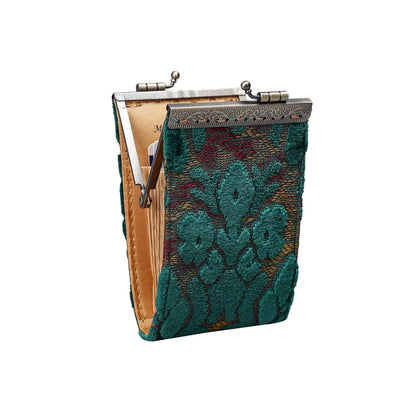 HOTAngelina's Palace Carpet Wallet Vintage Kiss Lock ID Pouch,Clasp Card Holder
