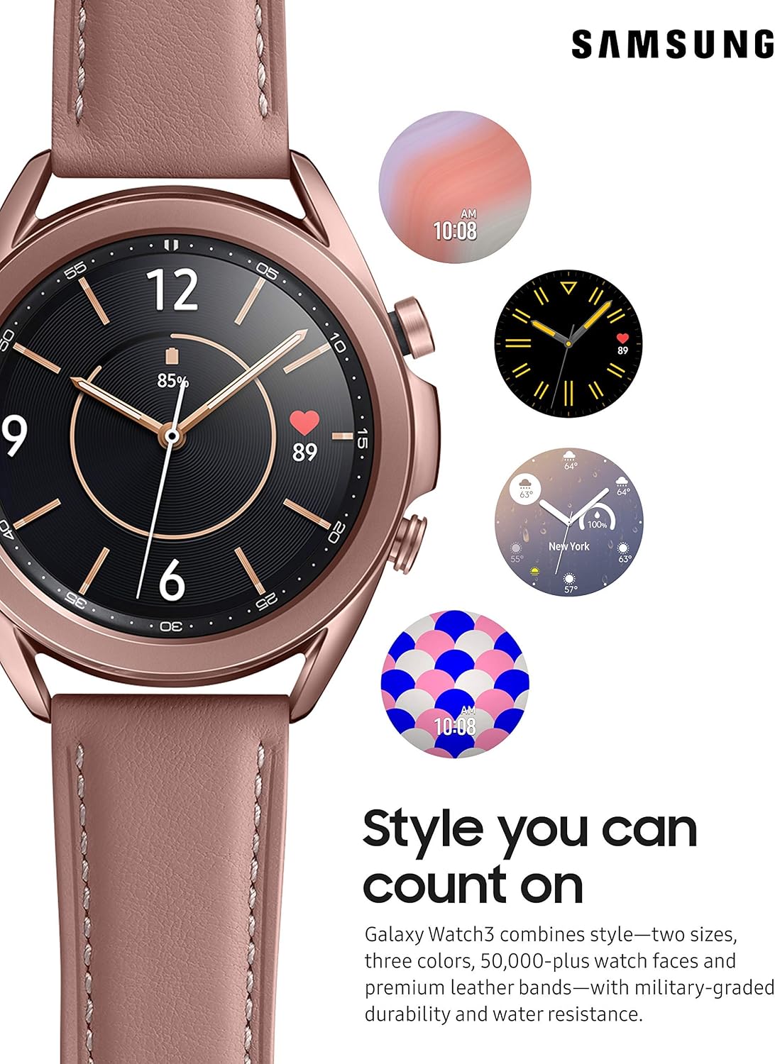 HOTSamsung Galaxy Watch 3 (41mm, GPS, Bluetooth) Smart Watch Mystic Bronze (US Version, ) (Renewed)