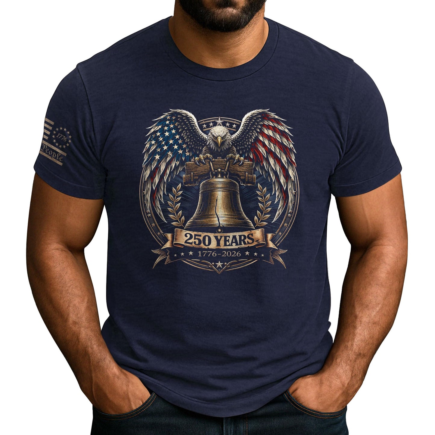 HOT1776-2026 Anniversary USA Shirt, Patriotic Graphic Men Shirt | Patriotic graphic tee featuring anniversary-inspired artwork, heritage details, suitable for holidays, events, casual wear