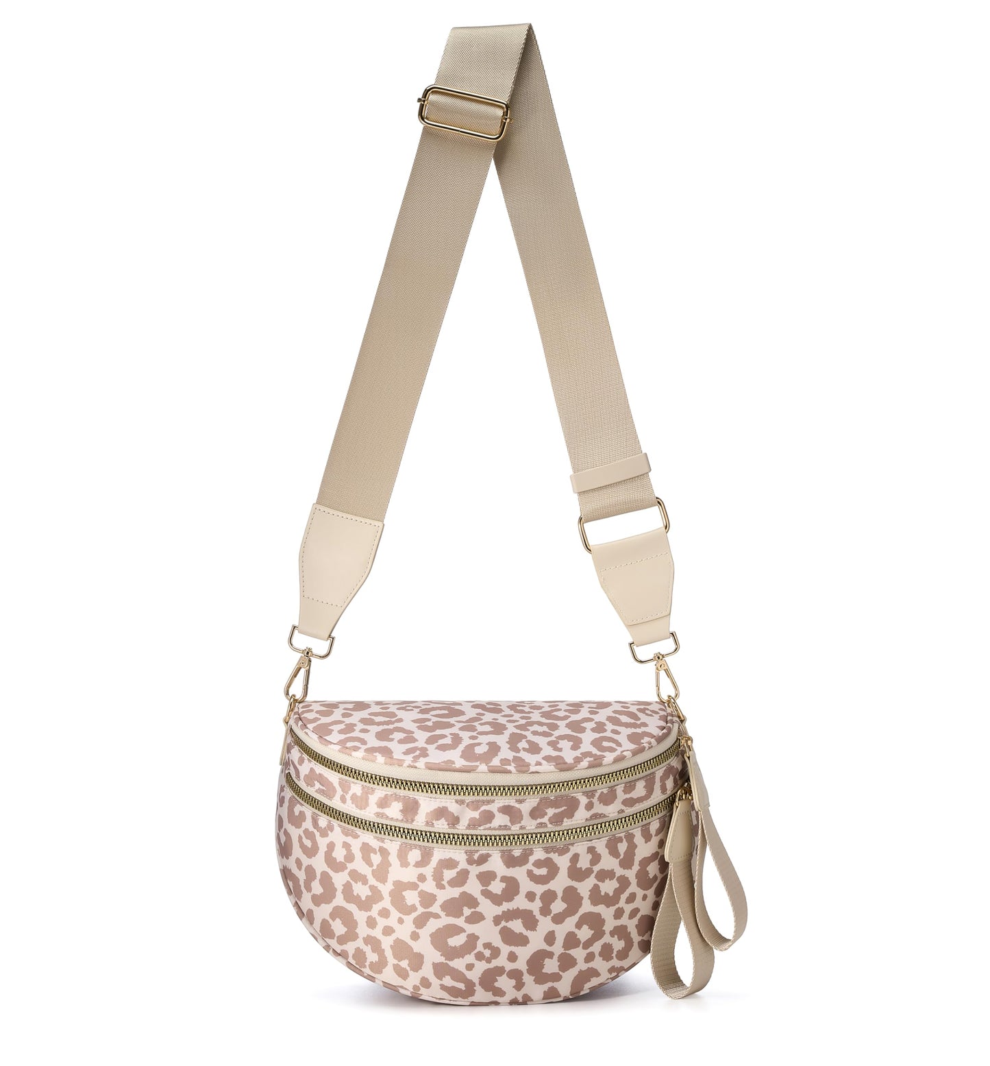 HOTFEIBOON Spacious Nylon Crossbody Bag Bum Bag Handbags Wallets Purses Trendy Shoulder Bag for Women
