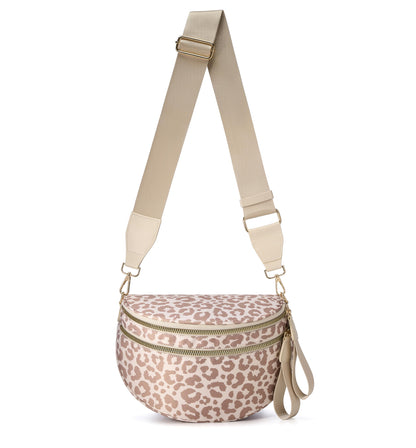HOTFEIBOON Spacious Nylon Crossbody Bag Bum Bag Handbags Wallets Purses Trendy Shoulder Bag for Women