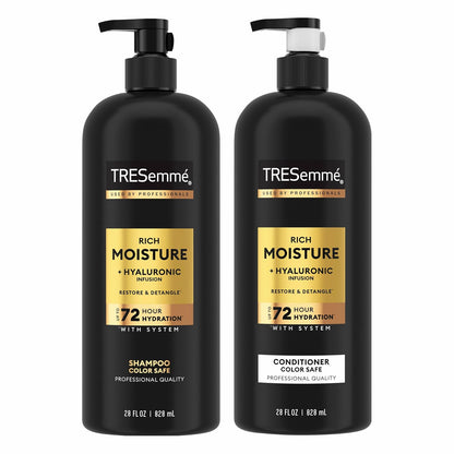 HOTTRESemmé Rich Moisture Shampoo and Conditioner 2 Count Rich Moisture for Dry Hair Formulated With Vitamin E and Biotin 28 oz