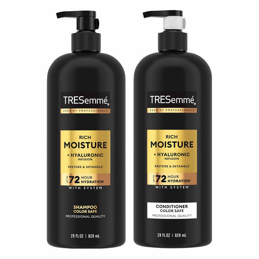 HOTTRESemmé Rich Moisture Shampoo and Conditioner 2 Count Rich Moisture for Dry Hair Formulated With Vitamin E and Biotin 28 oz