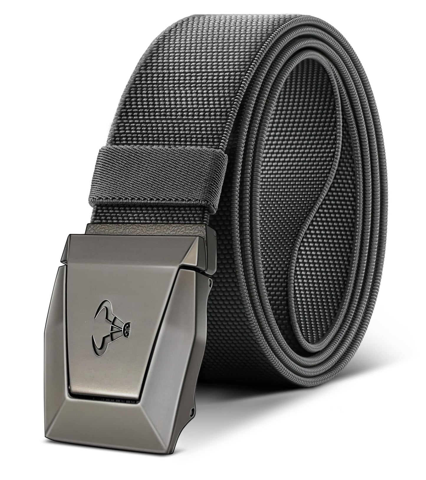 HOTBULLIANT Stretch Tactical Web Belt For Men-Trimmable 1.5"-Adjustable Fit | Smooth Sliding | Adjustable for Precise Fit | Tailored Size | Rugged Nylon for Heavy Duty, Hiking, Hunting