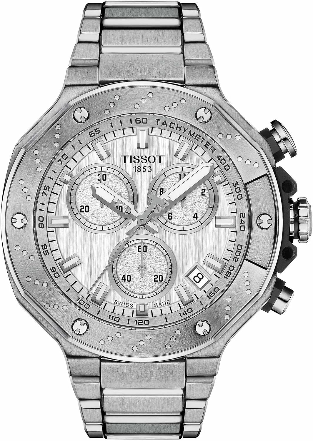 HOTTissot Mens Tissot T-Race Chronograph 316L Stainless Steel case Quartz Watches, Grey, Stainless Steel, 13.95 (T1414171103100)
