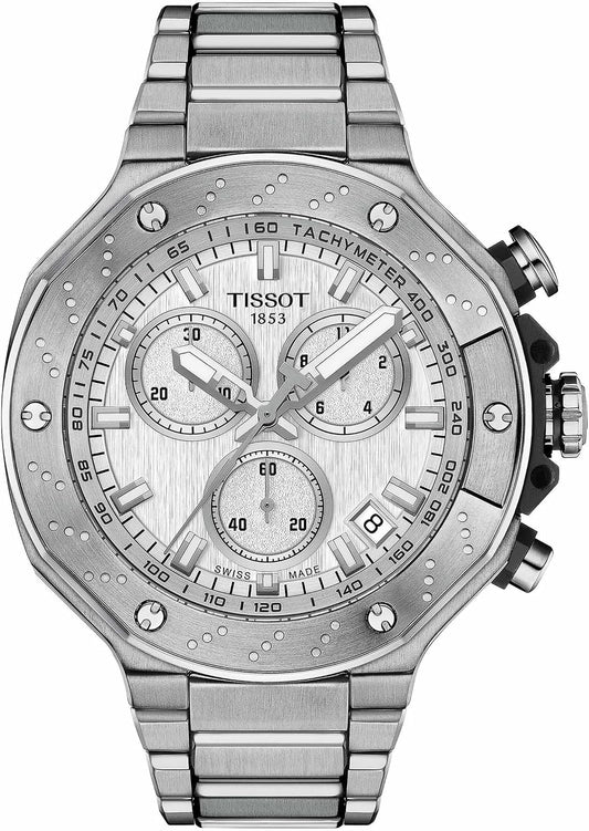 HOTTissot Mens Tissot T-Race Chronograph 316L Stainless Steel case Quartz Watches, Grey, Stainless Steel, 13.95 (T1414171103100)