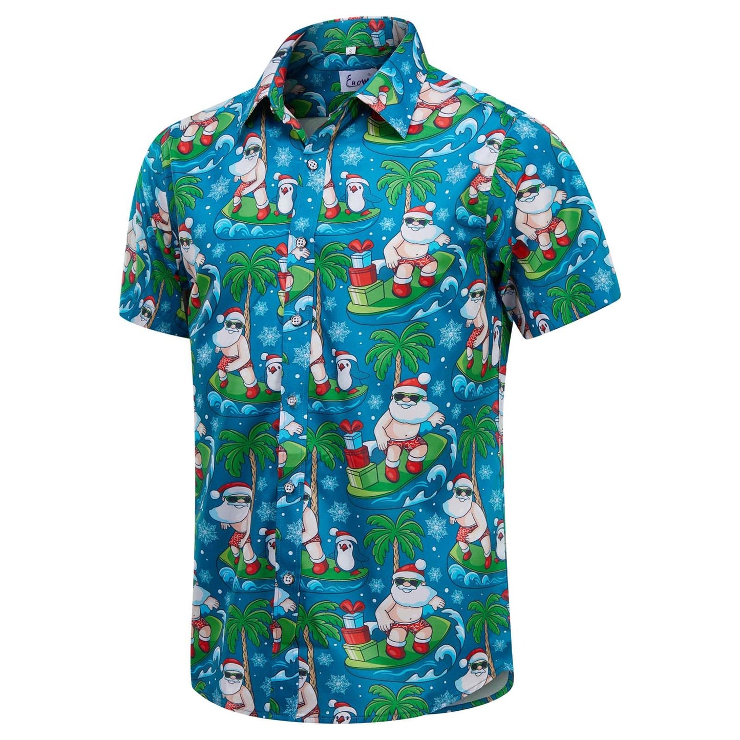 HOTEUOW Men's Hawaiian Shirt Short Sleeve Printed Button Down Beach Shirts