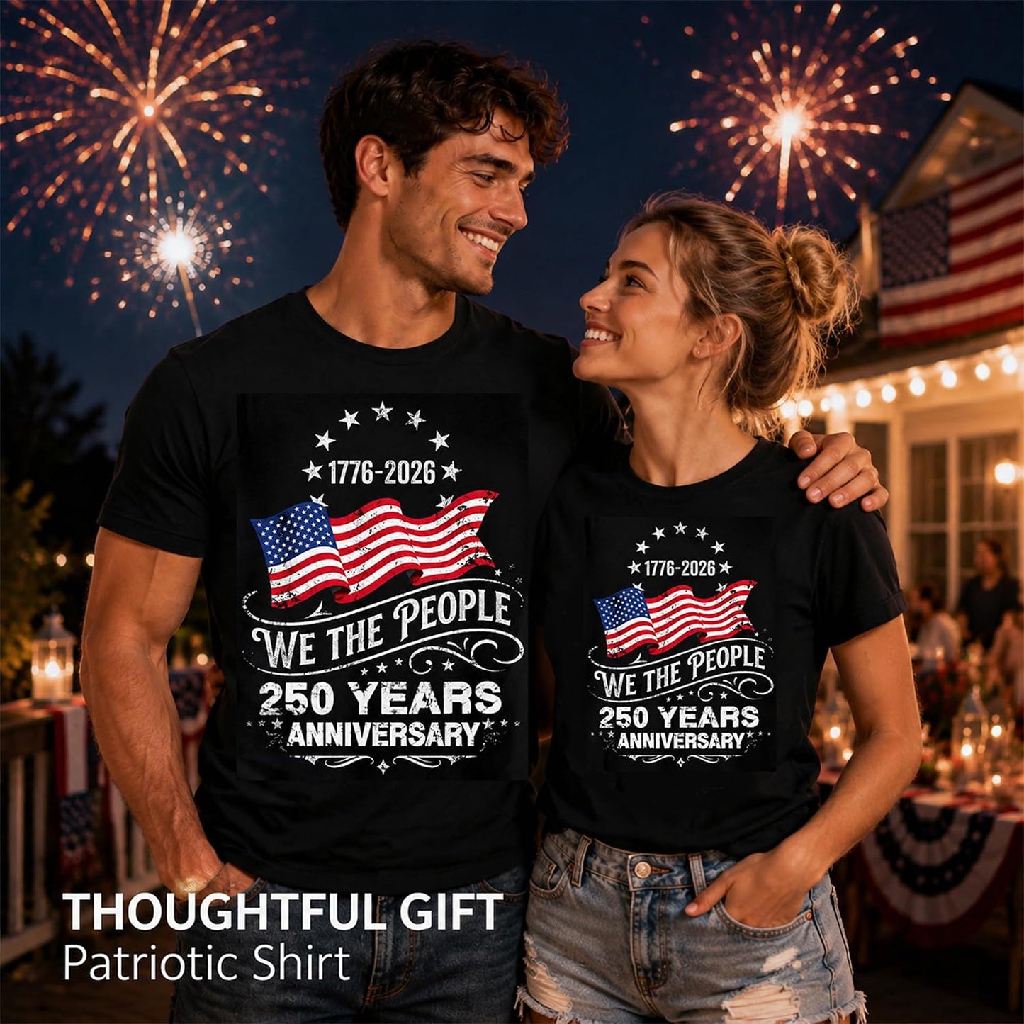 HOT250 Anniversary USA Shirts: 1776-2026 We the People 250th Birthday Patriotic American Flag T-Shirt 4th of July Shirt