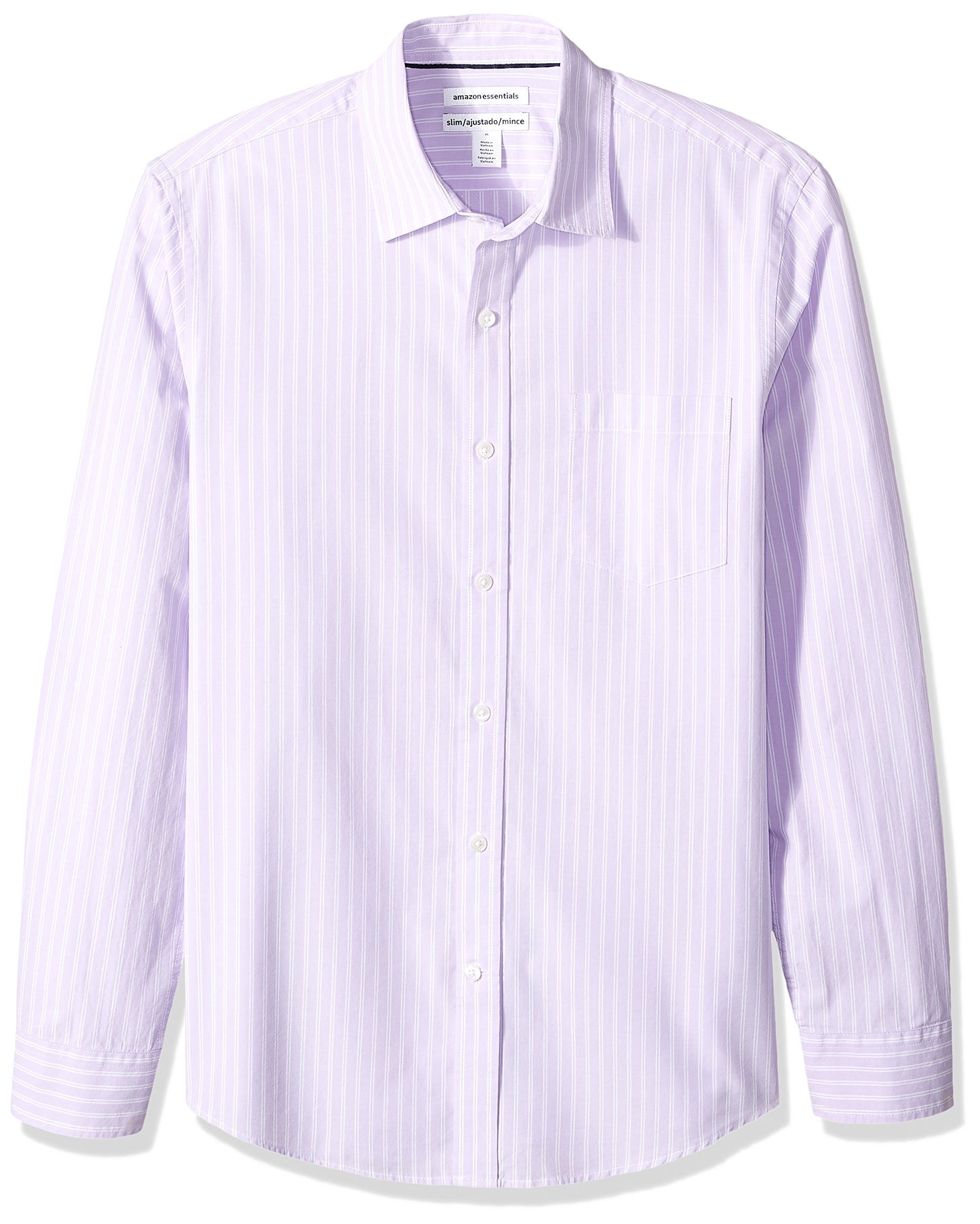 HOTAmazon Essentials Men's Regular-Fit Long-Sleeve Casual Poplin Shirt, Button Front, Business Casual, Collared