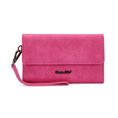 HOTMontana West Women Wallet Trifold Large Capacity Phone Wristlet Travel Credit Card Cash Wallets with Coin Purse and Wrist Strap