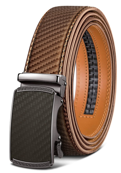 HOTBULLIANT Men's Belt,Slide Ratchet Belt Adjsutable For Men Suit Casual Jeans Gift Boxed,Trim To Fit
