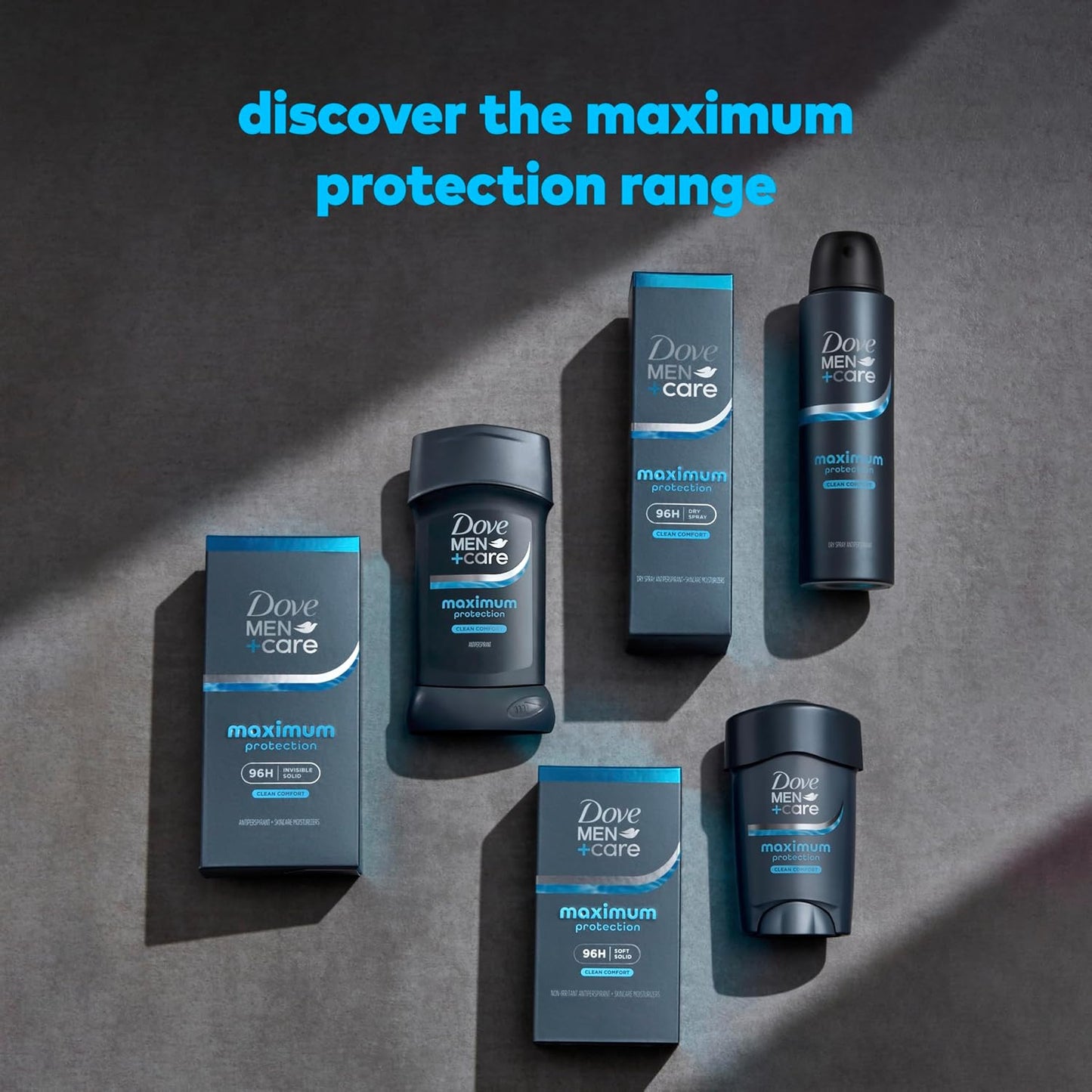 HOTDOVE MEN + CARE Clinical Protection Antiperspirant Clean Comfort Stick for Men 96-Hour Sweat and Odor Protection Clinical Strength Antiperspirant with 1/4 Moisturizing Cream 1.7 oz